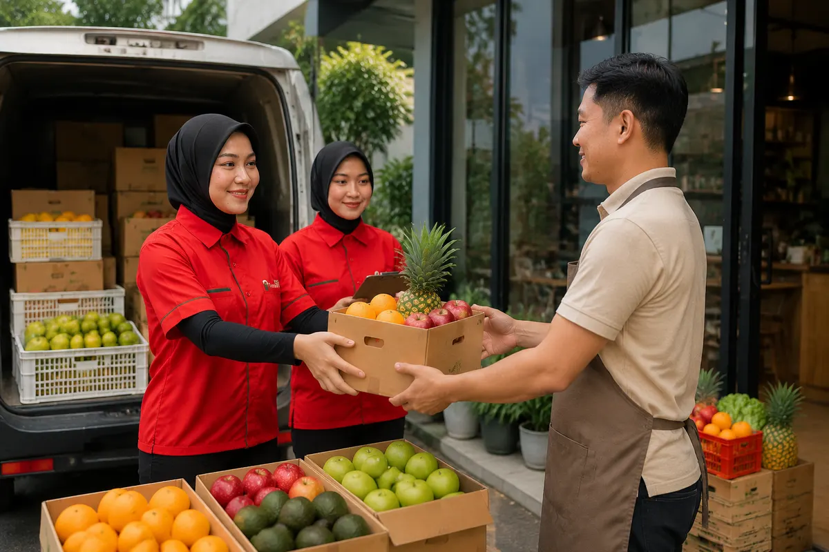 Serah terima pesanan ke pelanggan bisnis